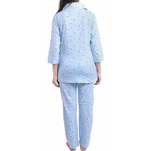 Conjunto de Pijama de Manga Larga para Mujer, Talla Grande, Tejido, con Cuello, Liso, Estilo Casual y Sexy para un Sueño Confortable - Product Image 2