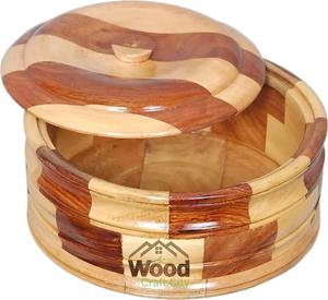 Caja para Roti con Tapa, Diseño Floral de Loros, Contenedor Redondo para Almacenar Chapati, Cazuela para Pan, Dabba de Cocina - Product Image 6