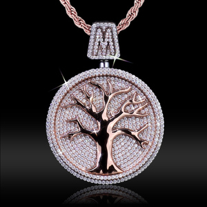 Iced Out CEO Letter Pendant Necklace <b>Men</b> 925 Silver 14K <b>Gold</b> <b>Plated</b> Micro Paved Moissanite Hip Hop Jewelry <b>Chain</b> - Product Image 1