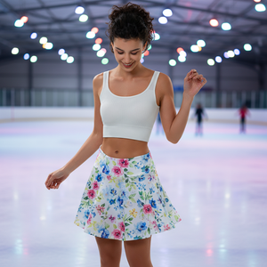 Falda Skater Informal y Cómoda para Mujer, con Diseño Fruncido y Textura Esponjosa, Venta Directa de Fábrica, Impresión Bajo Demanda, EffiPrint - Product Image 4