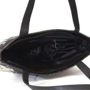 Bolso Tote Vintage de Cuero Genuino de Alta Calidad con Pelo de Vaca, Cierre de Cremallera, Hecho a Mano, Gran Capacidad, Bolso de Hombro - Product Image 5