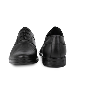 Chaussures habillées noires texturées pour hommes, motif signature, chaussures de bureau et d'affaires, style classique, confortables pour le quotidien - Product Image 2