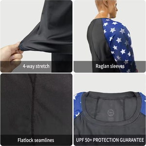 เสื้อรัดกล้ามเนื้อ MMA Rush Guard ขายส่ง สั่งทำได้ พิมพ์ลายได้ตามต้องการ สำหรับยิวยิตสู จิวยิตสูแบบต่อสู้ Bjj Rash Guard แขนยาว - Product Image 6