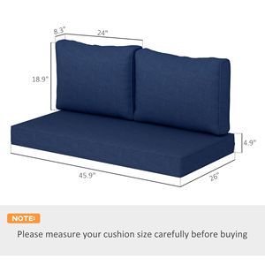 Cojines para Muebles de Patio de 2 Plazas, Gruesos, con Funda Extraíble, Resistentes a la Decoloración, Repuestos - Product Image 3