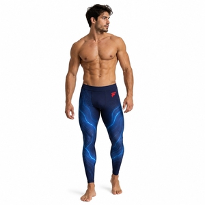 Legging professionnel pour hommes, coupe flexible, pour la course à pied, vêtements de sport, matériau extensible léger, construction confortable - Product Image 1