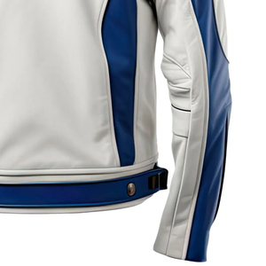 Heavy Duty Motorbike <b>Racing</b> <b>Jacket</b> Protective Motorcycle Leather Wear with Reinforced Safety Panels - Product Image 3