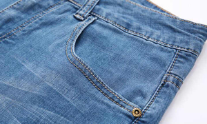 Pantalones Cortos de Mezclilla para Hombre, Transpirables, Cómodos, para Todo Clima, Color Azul Lavado, Casuales, de Algodón de Alta Densidad, Premium - Product Image 4