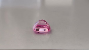 Zafiro rosa cultivado en laboratorio de alta calidad, piedra preciosa suelta, corte esmeralda, claridad brillante, piedra facetada para la fabricación de joyas. - Product Image 2