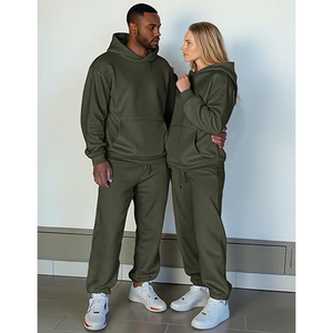 Ensemble de survêtement en coton pour homme, sweat-shirt à capuche et pantalon de jogging, style décontracté pour un confort quotidien - Product Image 5
