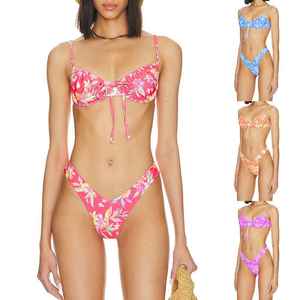 Top Quality <b>Bikini</b> <b>Set</b> Adjustable Drawstring Swimsuit Sexy Sublimed Design Women Beachwear High Quality Bathing Suit - Product Image 1