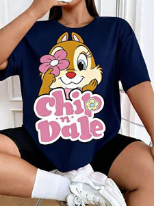 Camiseta Chip Dale para mujer y hombre, camiseta de manga corta de algodón, camiseta informal de verano con estampado gráfico de dibujos animados, moda Y2k 2026 - Product Image 2