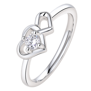 Anillo de Compromiso de Plata de Ley 925 con Moissanita, Corte Brillante Redondo, Hecho a Mano - Product Image 3