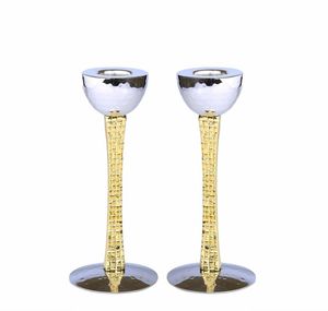 Latest Silver Leaf Tea Light Candle Holders Pair Nature Inspired Decorative Table Decor Accent For Home - Product Image 3