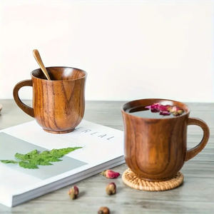 Tasse à thé en bois au design populaire, petite tasse de boisson pour la maison, idéale pour les fêtes et les restaurants, à prix abordable. - Product Image 4