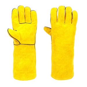 Gants de soudage en cuir de vachette pleine fleur haute performance, résistants à l'abrasion, ignifuges, pour barbecue - Product Image 5