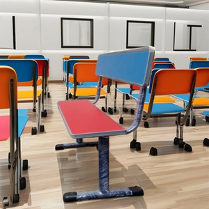 Juego de sillas de escritorio escolares plegables de plástico duradero de la mejor calidad, diseño moderno, respaldo sólido para niños, dormitorio, sala de estar, uso al aire libre - Product Image 1