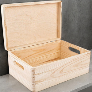 100% Natural Wooden Food Container Box with Rectangular Shape Matt Finish Freshness Preservation 1-3L Capacity - Product Image 1