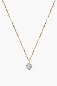Collar con Colgante de Corazón de Diamante, Corte Redondo Pavé, Diamante Cultivado en Laboratorio, Oro Sólido de 14K/18K, Solitario, Uso Diario, Cadena Clásica de 18 Pulgadas para Combinar en Capas - Product Image 5