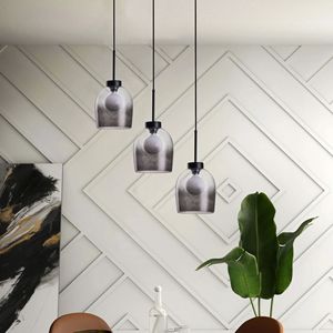 Luminaire suspendu moderne en verre gris pour la maison pour la cuisine et la salle à manger un lustre élégant pour votre intérieur - Product Image 3