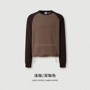 Sudadera con capucha de moda para hombres y mujeres, suéteres de colores de empalme, ropa cálida de otoño con sudaderas con dobladillo con cordón - Product Image 4