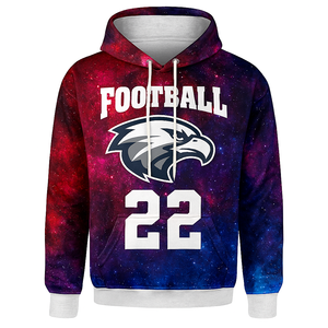 Sweat à capuche tendance de style rap avec logo personnalisé, imprimé numériquement par sublimation, pour hommes, tendance streetwear, hip hop - Product Image 3