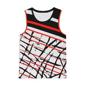 Camiseta sin mangas de sublimación de ajuste cómodo, tela elástica transpirable, diseño de estampado vibrante, camiseta sin mangas de sublimación perfecta para uso en exteriores - Product Image 1