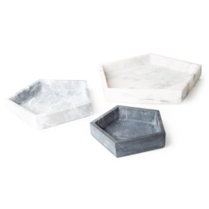 Bandeja Hexagonal de Mármol Blanco, Piedra Natural, Moderna, para Cocina y Comedor, Proveedor y Exportador Mayorista - Product Image 1