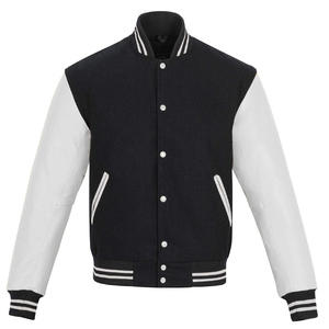 Online Sale Men's <b>Sheepskin</b> Leather Made Sleeves Men's Varsity <b>Jackets</b> Latest Edition Regular Fitted Baseball Varsity <b>Jacket</b> - Product Image 1