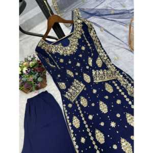 ชุดปาร์ตี้สุดเก๋ของผู้หญิงชุด kurta และ Palazzo พร้อม dupatta - Product Image 6