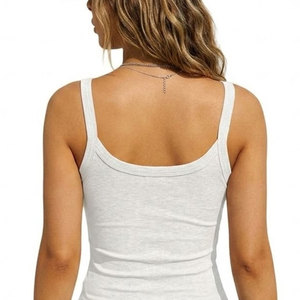<b>Women</b> Sleeveless <b>Compression</b> Cotton Made Tank <b>Top</b> Solid Color Summer Season <b>Women</b> Tank <b>Top</b> - Product Image 6
