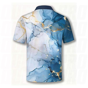 Polo Deportivo para Hombre, Rojo con Rayas Diagonales, Tejido Transpirable que Absorbe la Humedad, Manga Corta - Product Image 4