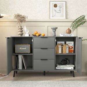 Credenza in Legno con Vani Portaoggetti per Cucina, Bar e Caffetteria - Product Image 3