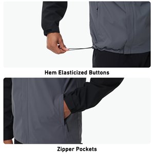 Ultra Light Men Windproof <b>Jacket</b> <b>Packable</b> Active Sport Coat Summer Weight Performance Athletic Outerwear Pocket - Product Image 3