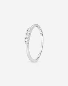 Thin Round Lab Grown Diamond Cluster Stackable Rings 10k 14k Solid Gold Minimalist Dainty Everyday Wear Band For Women Wholesale - Product Image 3
