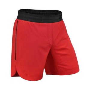 Men's Red High Waist Elastic Sport <b>Shorts</b> With Side Stripe Quick Dry Knitted Fabric - Product Image 6