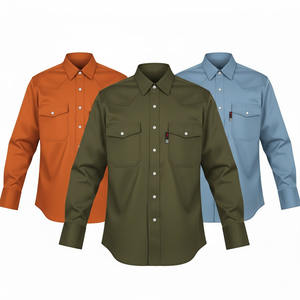 Chemise FR à manches longues pour homme de haute qualité, boutons-pression, marque personnalisée, soudure, sécurité, 100 % coton, résistante aux flammes, indéchirable, séchage rapide, travail - Product Image 4