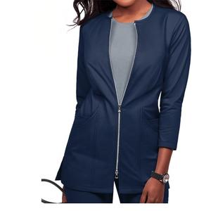 Chaqueta de Trabajo para Enfermeras, Elegante, Tejida, de Spandex/Poliéster, Secado Rápido, Transpirable, Manga Larga, Uniforme para Hospital - Product Image 6