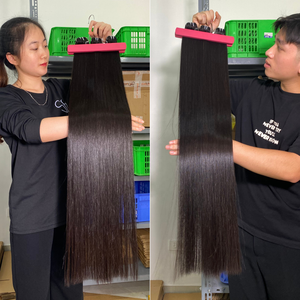 Best Quality 100% Raw Cuticle Aligned Vietnamese Human <b>Hair</b> Extensions 30 Inches Lace Machine Weft Double Drawn Quality Bundles - Product Image 1