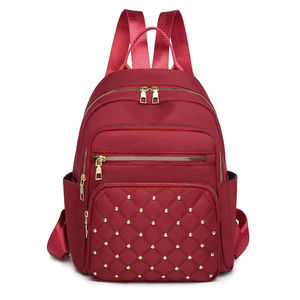 Nouveau Sac à Dos Tendance Brodé en Tissu Oxford Grande Capacité avec Rivets, Sac à Dos Loisirs pour Étudiantes, Sac d'École pour Femmes - Product Image 6