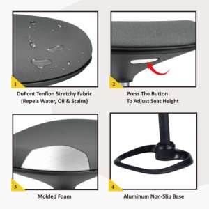 Tabourets de bar pivotants hauts pour cuisine, produit très demandé - Product Image 4