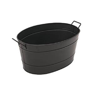 Bañera para bebidas ovalada grande de metal galvanizado de alta tendencia con asas laterales, cubo de hielo y enfriador de vino para fiestas, tamaño personalizado - Product Image 6