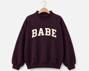 Sweat-shirt oversize à col montant pour femme en coton French Terry de qualité supérieure, logo personnalisé, fabrication directe d'usine - Product Image 4
