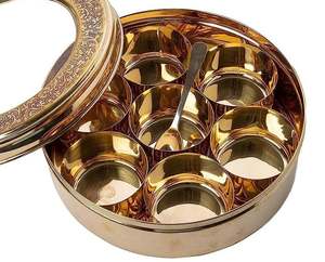 Home Decor Gift Designer Spice Storage <b>Box</b> Floral Engraved Lid Leak Proof Food Grade Dishwasher Safe Eco-Friendly <b>Metal</b> - Product Image 4