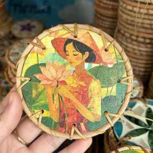 Posavasos Redondo Clásico de Ratán, Resistente al Calor, Ecológico, Aislante, Antideslizante, Decoración de Mesa, Tamaño Personalizado - Product Image 3