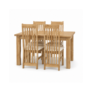 Ensemble de salle à manger en teck rectangulaire moderne, durable et écologique ARTERRA avec chaises à dossier à lattes pour hôtels et restaurants - Product Image 1