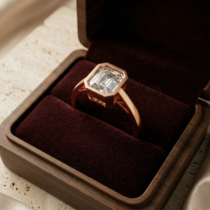 Elegant <b>Emerald</b> Cut Moissanite <b>Ring</b> Prong Setting Rhodium Plated 925 Sterling <b>Silver</b> Unisex Engagement Wedding Anniversary - Product Image 4