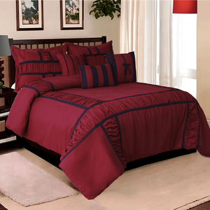 7-Piece Microfiber <b>Comforter</b> <b>Set</b> with Ruffle and Patchwork Premium Bedding Collection - Product Image 1