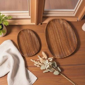 Wooden Breakfast Serving <b>Platter</b> Natural Wood Kitchen Tableware - Product Image 6