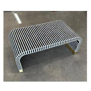 Mesa con Incrustaciones de Hueso de ILAHI, Diseño Moderno con Detalles de Ágata, Almacenamiento Portátil, Muebles para el Hogar - Product Image 2
