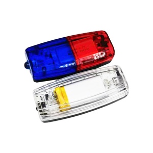Lampe de signalisation LED rouge et bleue, stroboscopique, de sécurité extérieure, patrouille, lampe d'épaule réfléchissante, avertissement de circulation, urgence, en plastique - Product Image 1